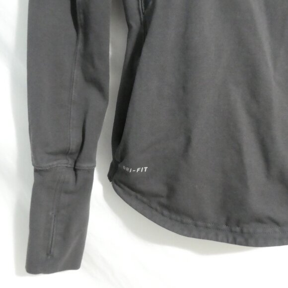 NIKE DRI-FIT | XS extra small | 1/4 Zip-Up Funnel Neck Exercise Jacket W Thumbs - Picture 7 of 15